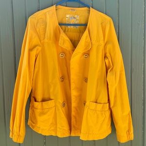 Yellow Michael Kors Pea Coat Rain Jacket